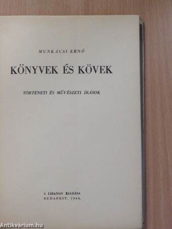 Könyvek és kövek