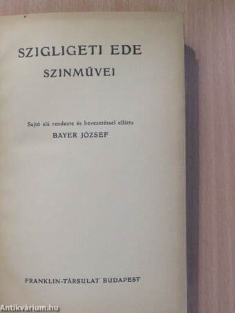 Szigligeti Ede szinművei