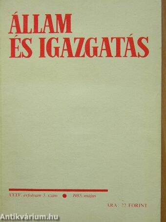 Állam és igazgatás 1985. május