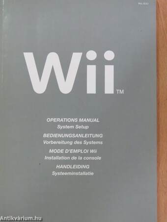 Wii - Operations Manual/Bedienungsanleitung/Mode d'emploi Wii/Handleiding