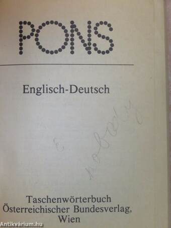 Pons Englisch-Deutsch/Deutsch-Englisch