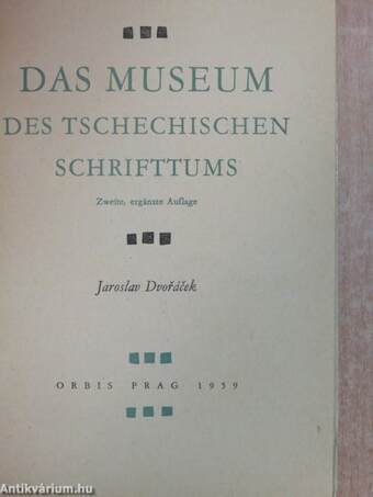 Das Museum des Tschechischen Schrifttums