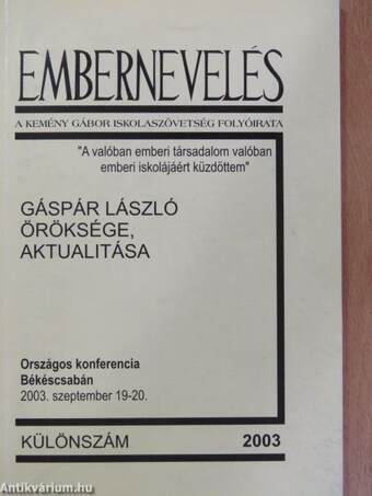 Embernevelés 2003. különszám