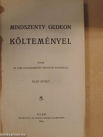 Mindszenty Gedeon költeményei I-II.