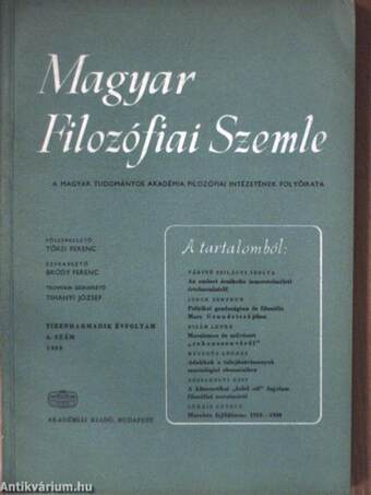 Magyar Filozófiai Szemle 1969/6.