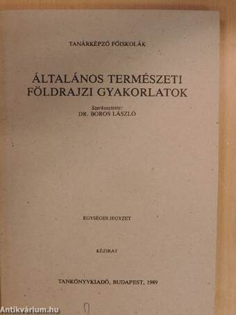 Általános természeti földrajzi gyakorlatok