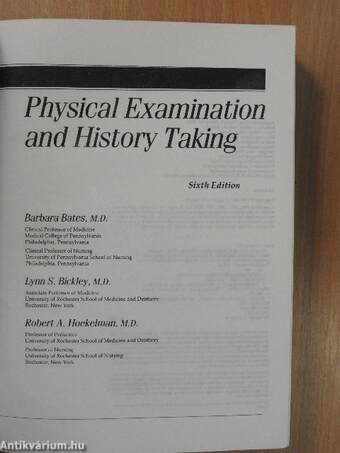 A Guide to Physical Examination and History Taking