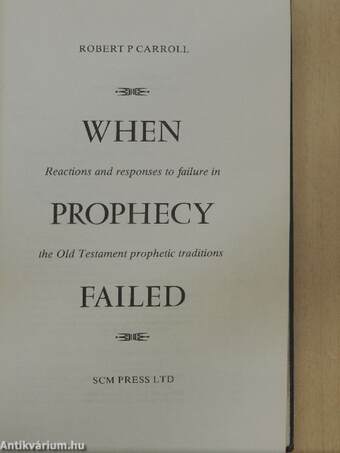 When Prophecy Failed