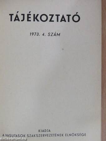 Tájékoztató 1973/4.