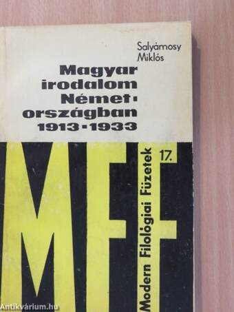 Magyar irodalom Németországban 1913-1933 (dedikált példány)