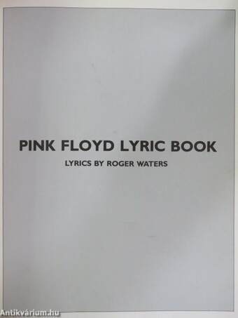 Pink Floyd Lyric Book