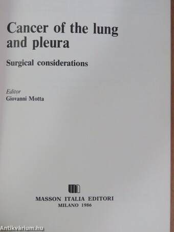 Cancer of the lung and pleura