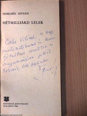 Hétmilliárd lélek (dedikált példány)