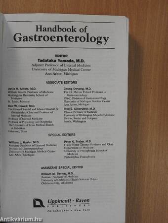 Handbook of Gastroenterology