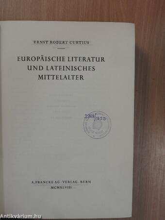 Europäische Literatur und Lateinisches Mittelalter