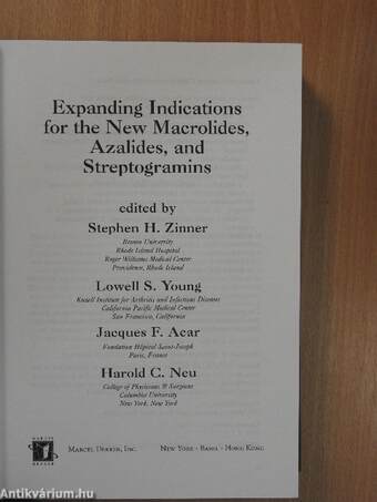 Expanding Indications for the New Macrolides, Azalides, and Streptogramins