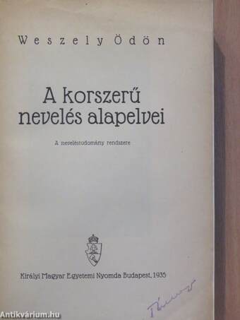 A korszerű nevelés alapelvei