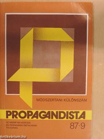 Propagandista 1987/9. Módszertani különszám