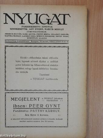 Nyugat 1918. junius 16.