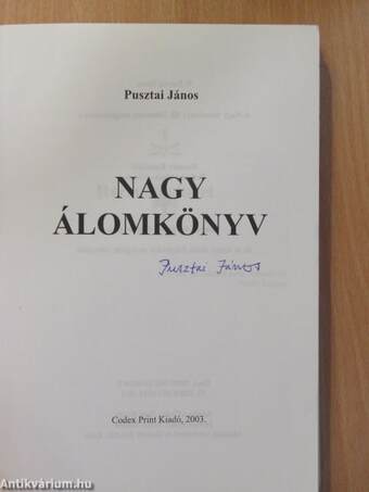 Nagy álomkönyv III. (aláírt példány)