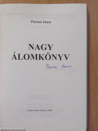 Nagy álomkönyv V. (aláírt példány)