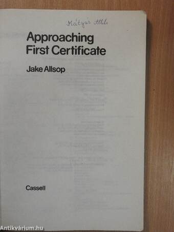 Approaching First Certificate