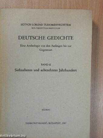 Deutsche Gedichte II.