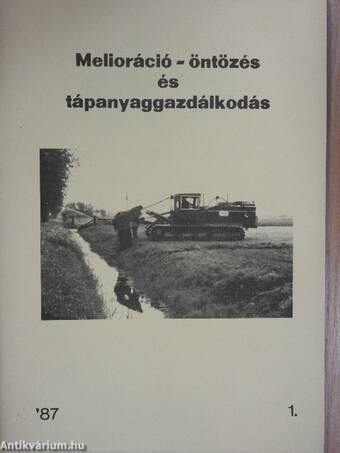 Melioráció-öntözés és tápanyaggazdálkodás 1987/1-3. + Melléklet