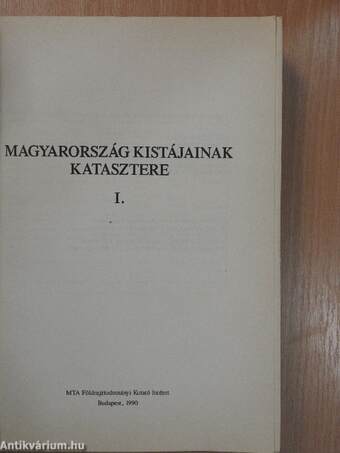 Magyarország kistájainak katasztere I-II.