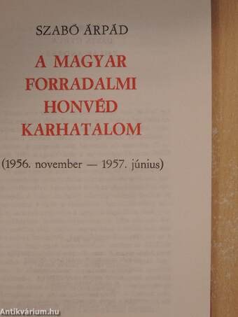 A Magyar Forradalmi Honvéd Karhatalom