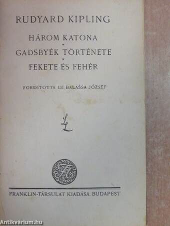 Három katona/Gadsbyék története/Fekete és fehér