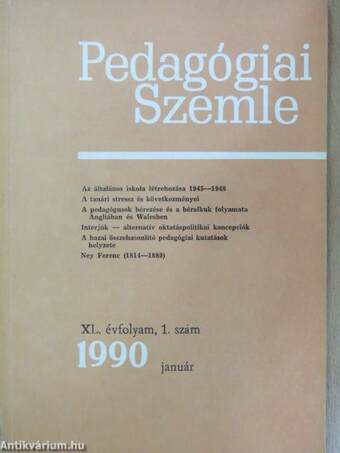 Pedagógiai Szemle 1990. (nem teljes évfolyam)