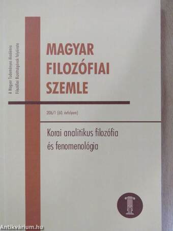 Magyar Filozófiai Szemle 2016/1.