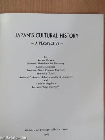 Japan's Cultural History