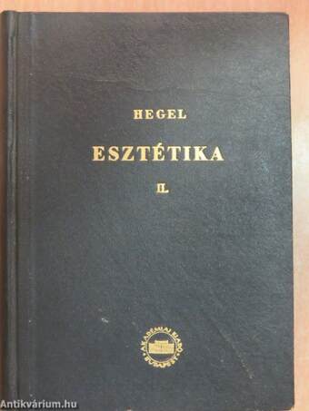 Esztétikai előadások II. (töredék)