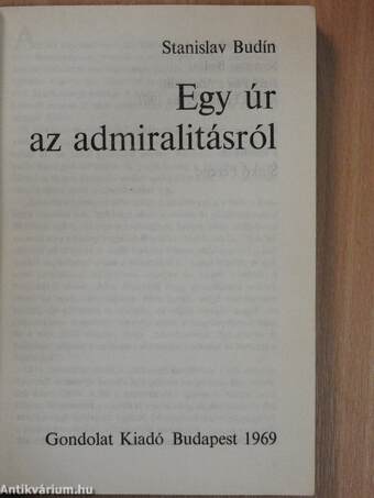 Egy úr az admiralitásról