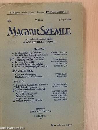 Magyar Szemle 1929. március