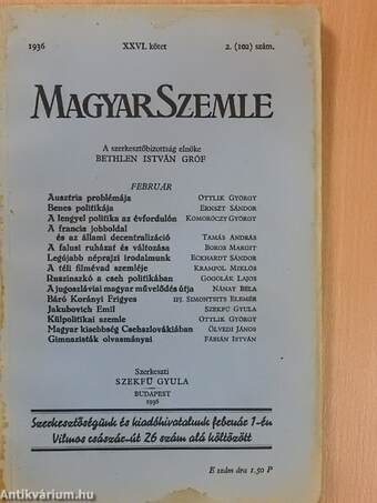Magyar Szemle 1936. február