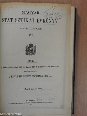 Magyar Statisztikai Évkönyv 1914.