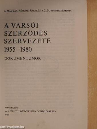 A Varsói szerződés szervezete