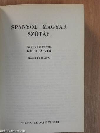 Spanyol-magyar szótár