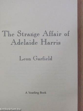 The Strange Affair of Adelaide Harris