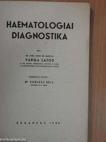 Haematologiai diagnostika