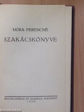 Móra Ferencné szakácskönyve