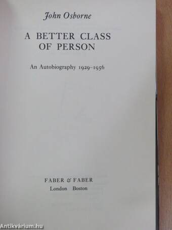 A better class of person