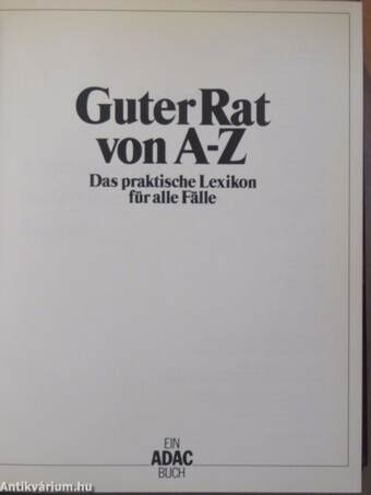 GuterRat von A-Z