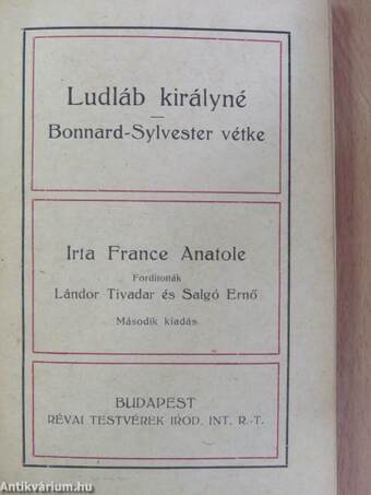 Ludláb királyné/Bonnard-Sylvester vétke