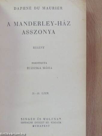 A Manderley-ház asszonya