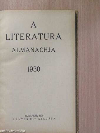 A Literatura almanachja 1930