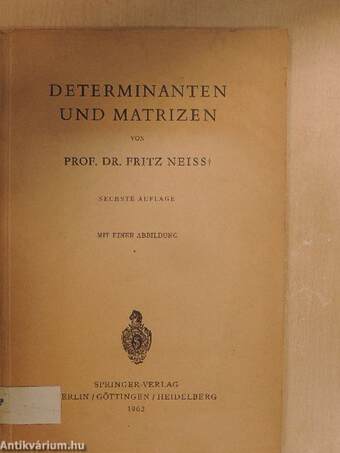 Determinanten und Matrizen